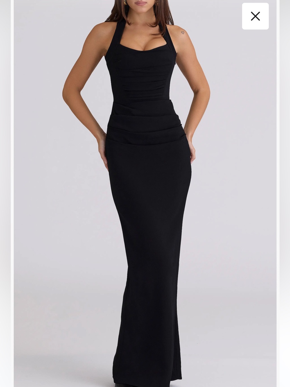 House of CB Black Halter-Style Maxi Dress